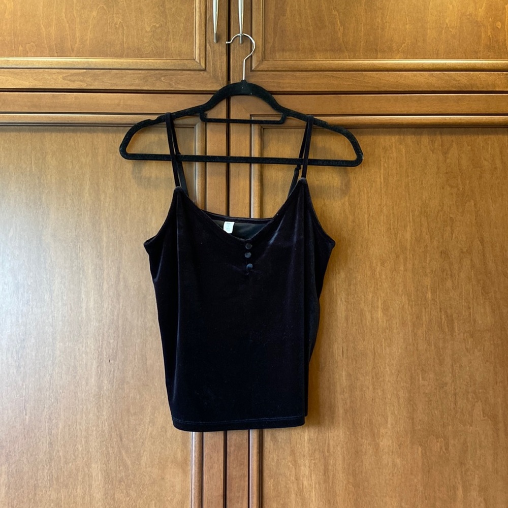 BP button velvet tank